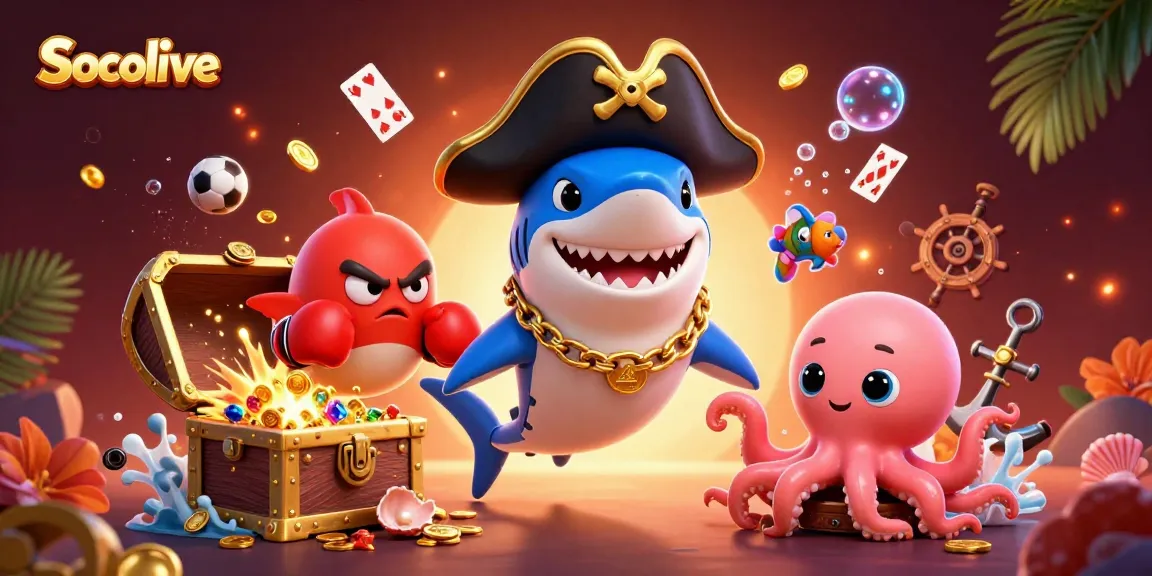 Socolive showcases thrilling sports betting action with dynamic characters and vibrant casino elements.