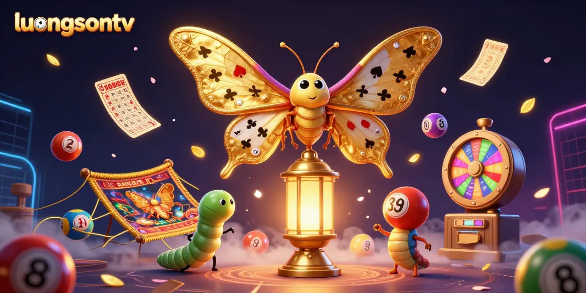 Experience exciting gameplay on luongsontv with captivating elements like vibrant lottery balls and golden prizes.