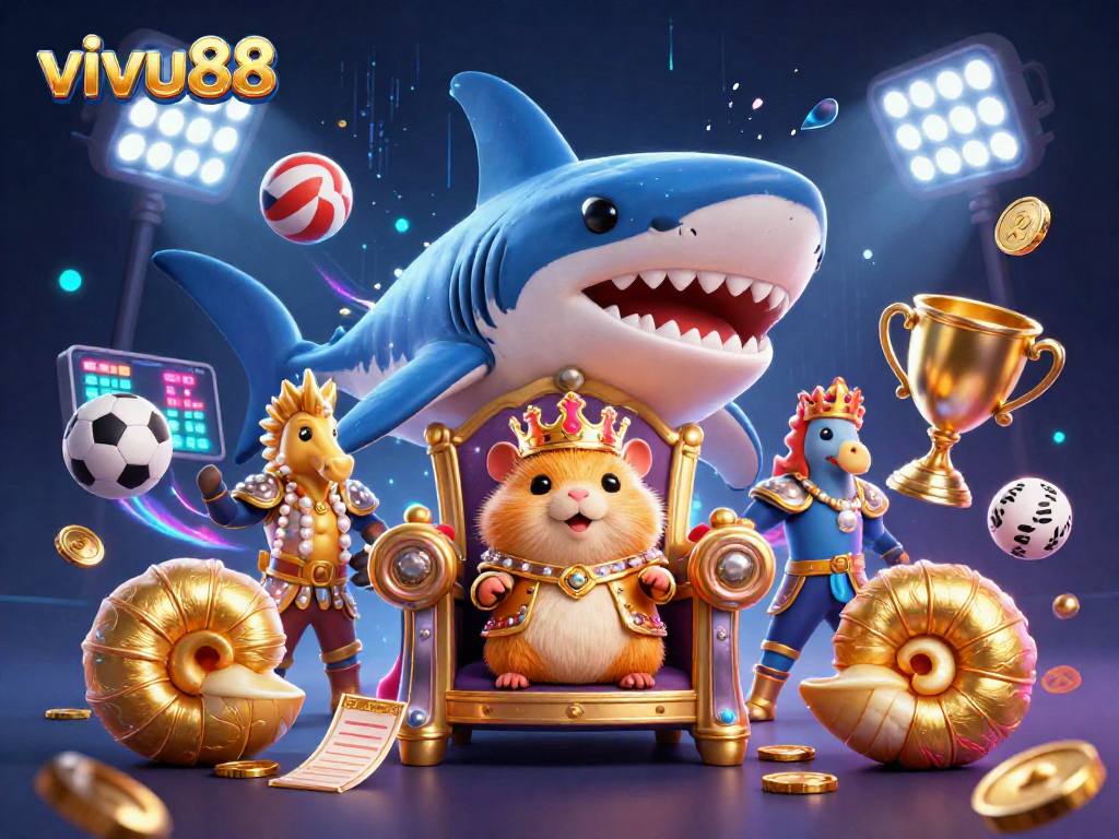 Bet on vivu88 and win as the hamster king throne shines among dynamic sports elements.