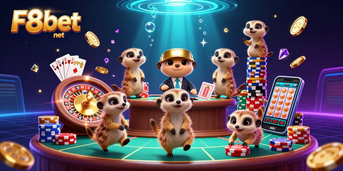 Experience the excitement of F8bet net casino with meerkats running dynamic games and action.