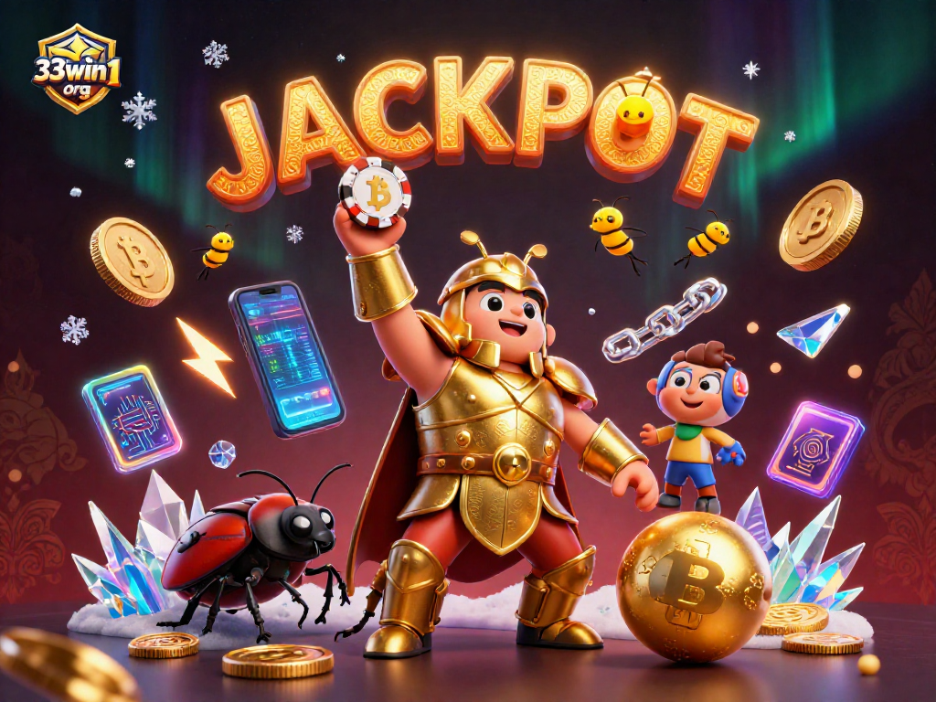 Experience the thrill of 33win1 org with colorful casino characters celebrating a big win!