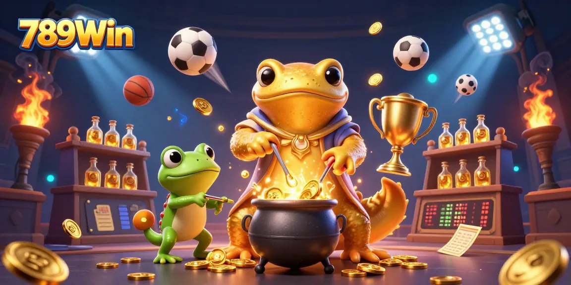 Join the excitement of 789Win with dynamic sports bets amidst magical elements.