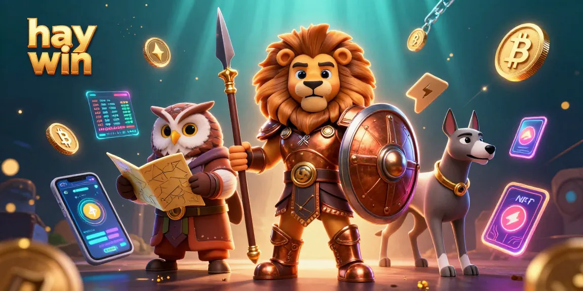 Experience thrilling games at hay win with a 3D Spartan lion and crypto themed gaming elements.