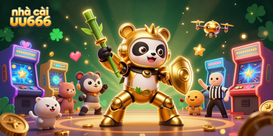 Engage with the excitement of nhà cái uu666 through an action-packed 3D casino illustration featuring dynamic gaming elements.