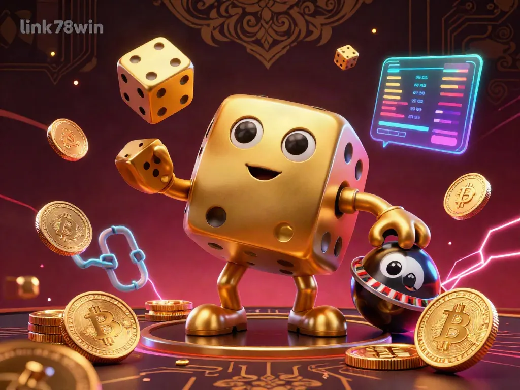 Roll the winning dice at link 78win with vibrant golden games and blockchain elements.
