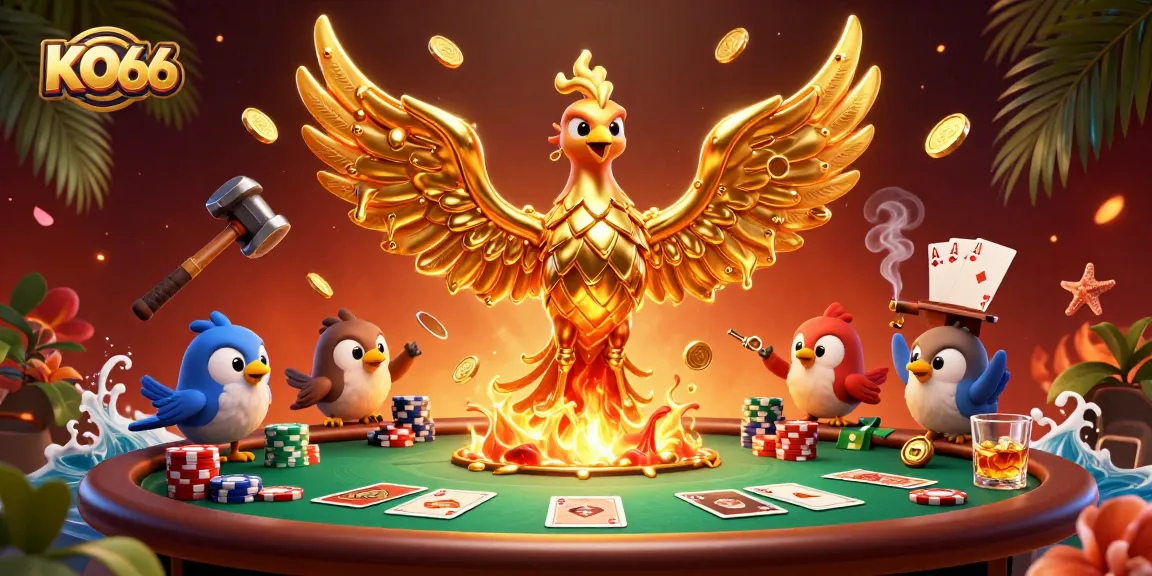 Experience the thrill of KO66's thrilling casino atmosphere with molten phoenix and poker action.
