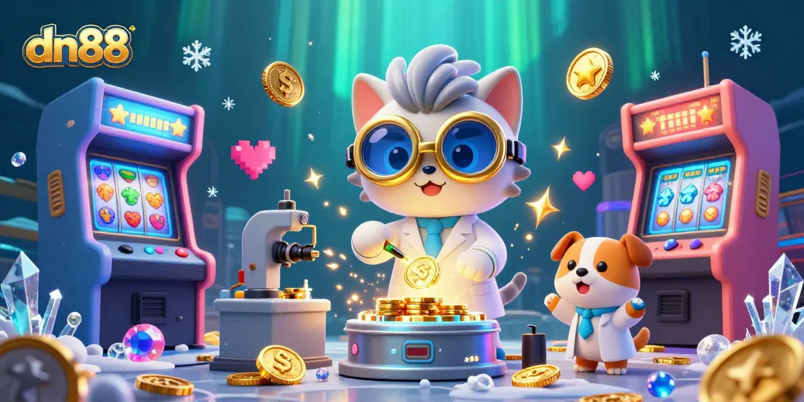 Engage with dn88's thrilling online gaming world as the mad scientist and dog create gold-coin magic.