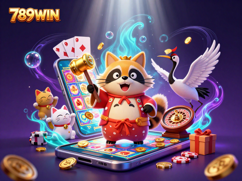 Experience thrilling action at 789WIN with colorful characters and dynamic casino elements.