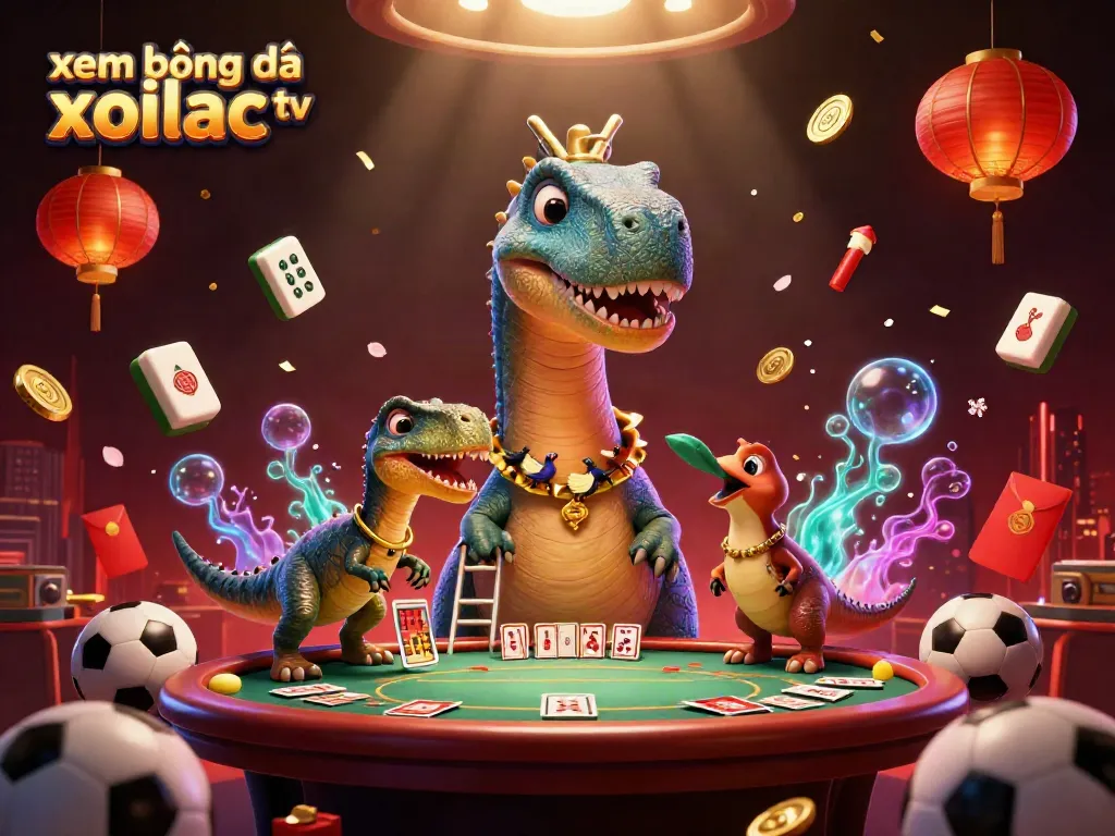 Enjoy watching xem bóng đá xoilac tv live with vibrant casino elements in a dynamic, entertaining scene.