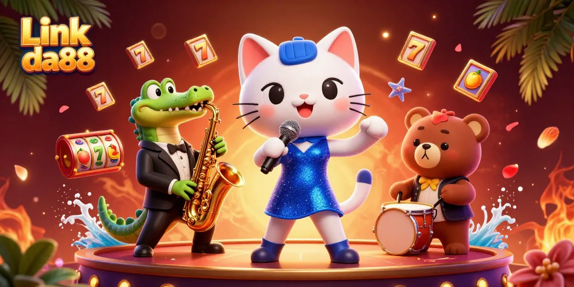 Engage with Link da88 for thrilling slot experiences amid lively cartoon characters.