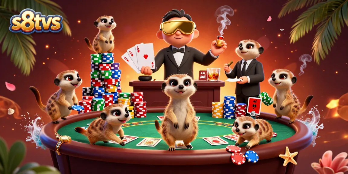 Experience thrilling action at s8tvs with meerkats managing a vibrant casino scene.