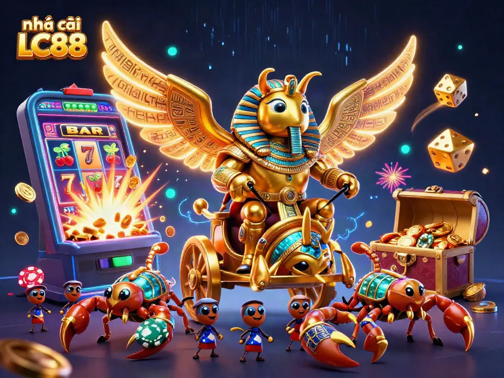 Play exciting slots and casino games at nhà cái LC88 with vibrant 3D illustrations