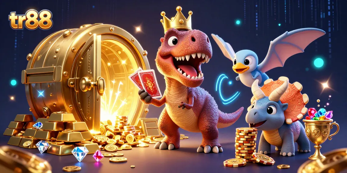 Experience exciting casino gameplay at TR88 with charming characters, gold treasures, and vibrant energy.