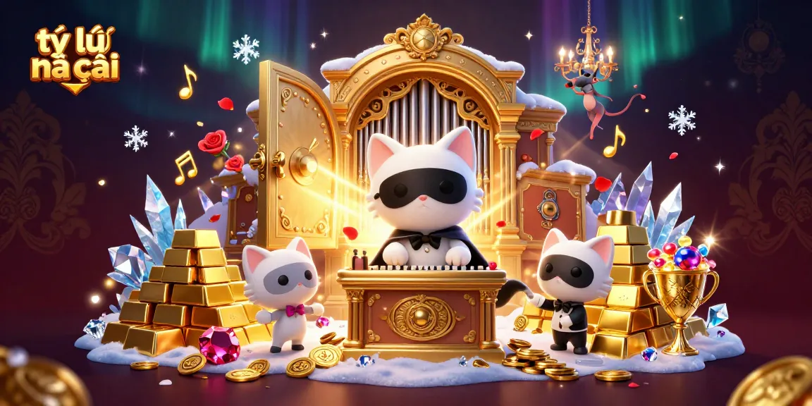 Experience the excitement of tỷ lệ nhà cái in a vibrant casino scene with animated characters and treasures.