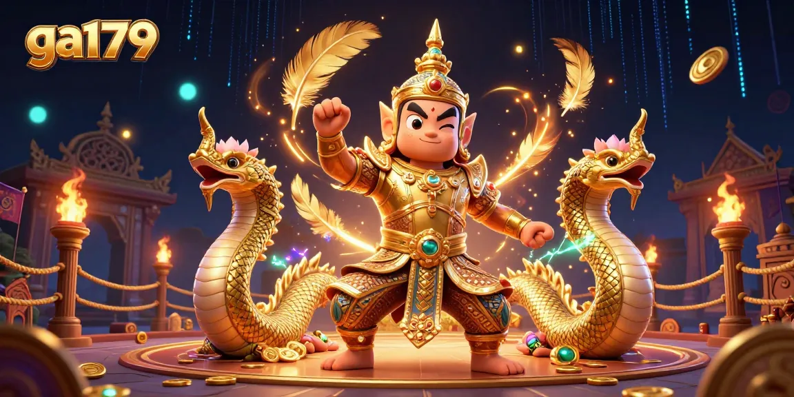 Experience high-stakes action with ga179's vibrant cockfighting arena, featuring dazzling characters.