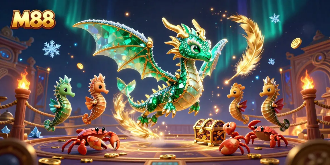 Engage in thrilling adventures at M88 casino while exploring emerald sea dragons and treasures.