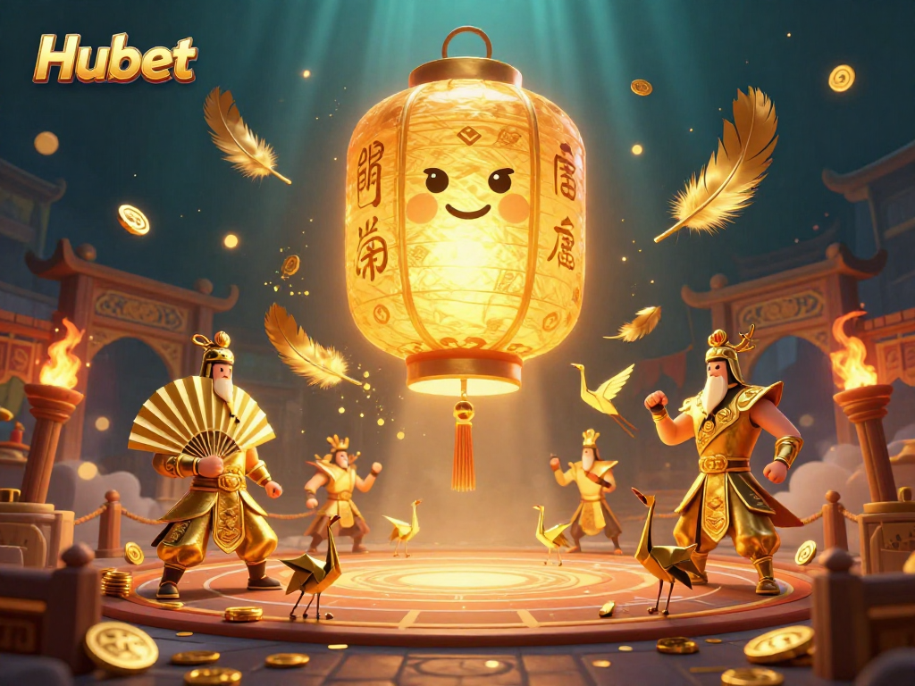 Engage with Hubet's thrilling gaming experience in this vibrant 3D illustration of a market casino.