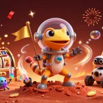 Experience the excitement of alo8 with dynamic slots and casino treasures in a vibrant Martian scene.