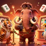 Experience the vibrant energy of LUCKY88 casino with lively characters and gaming elements.