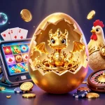 Experience thrilling gameplay with BIG88's captivating baby dragon and golden elements in a vibrant casino scene.