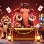 Engage with the vibrant world of VIN88 through a dynamic 3D casino illustration featuring playful characters.