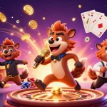 Experience the excitement of rikvip with a lively casino scene featuring hyenas in action, showcasing the thrill of gambling.