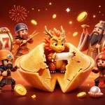 Experience excitement with crazyvegas australian online casino real money showcasing golden fortune cookie, slot games, and joyful elements.